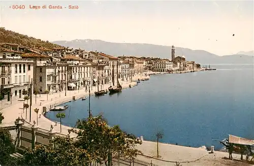 AK / Ansichtskarte Salo_Lago_di_Garda_IT Partie am Hafen 
