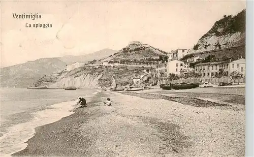 AK / Ansichtskarte Ventimiglia_Vintimille_Liguria_IT La spiaggia 