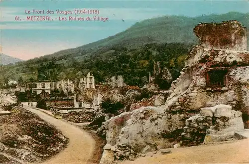 AK / Ansichtskarte  Metzeral_Metseral_68_Alsace Ruines du village Front des Vosges Kriegsschauplatz 1. Weltkrieg