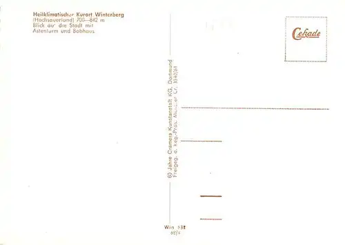 AK / Ansichtskarte Winterberg__Hochsauerland_NRW Panorama Heilklimatischer Kurort Astenturm Bubhaus 