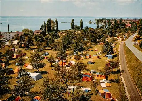 AK / Ansichtskarte Helmsdorf_Immenstaad_Bodensee Schloss Braeu Gaststaette Naturgarten am See Campingplatz 