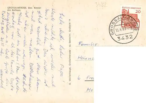 AK / Ansichtskarte Grossalmerode Partie am Rathaus Grossalmerode