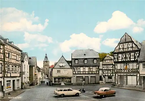 AK / Ansichtskarte Camberg_Bad Marktplatz Fachwerkhaeuser Camberg_Bad