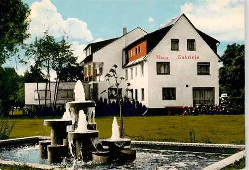 AK / Ansichtskarte Hausen_Westerwald Pension Abel Haus Gabriele Brunnen Hausen_Westerwald