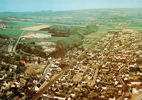 AK / Ansichtskarte Froendenberg_Ruhr Luftaufnahme mit Schmellenbach Haus und neuem Krankenhaus Froendenberg Ruhr