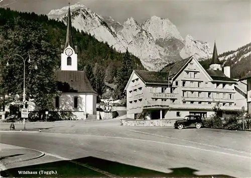 AK / Ansichtskarte  Wildhaus__SG Hotel Sonne Kirche Ortszentrum