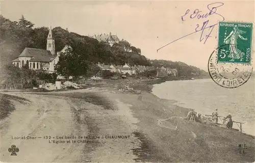 AK / Ansichtskarte  Chaumont_41-sur-Loire_CHATEAU Les bords de le Loire a Chaumont LEglise et le Chateau