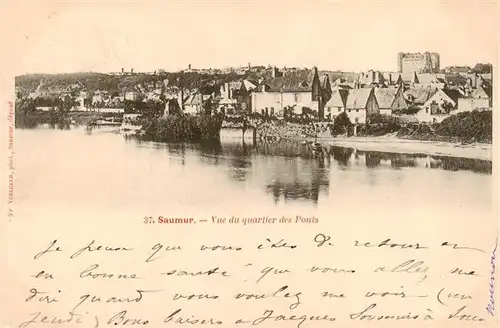 AK / Ansichtskarte  Saumur_49_Maine-et-Loire Vue du quartier des Ponts