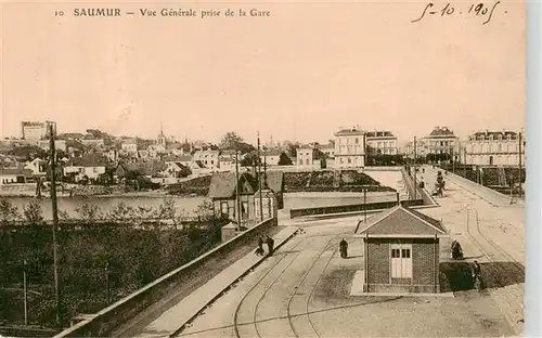 AK / Ansichtskarte  Saumur_49_Maine-et-Loire Vue generale prise de la Gare