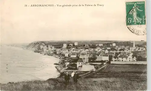 AK / Ansichtskarte  Arromanches-les-Bains_14_Calvados Vue generale prise de la Falaise de Tracy
