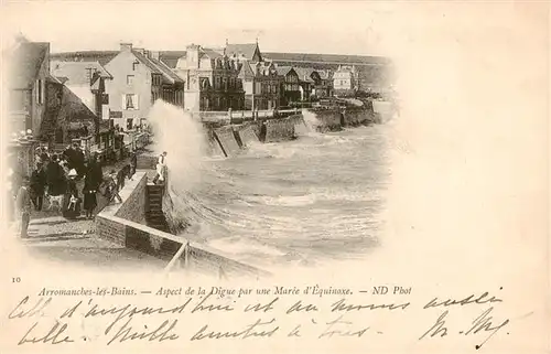 AK / Ansichtskarte  Arromanches-les-Bains_14_Calvados Aspect de la Digue par une Mairie d'Epinaxe