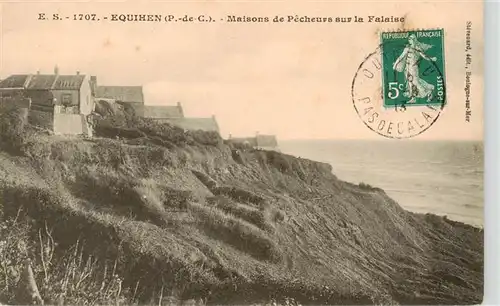 AK / Ansichtskarte  Equihen-Plage_62_Pas-de-Calais Maisons de Pecheurs sur la Falaise