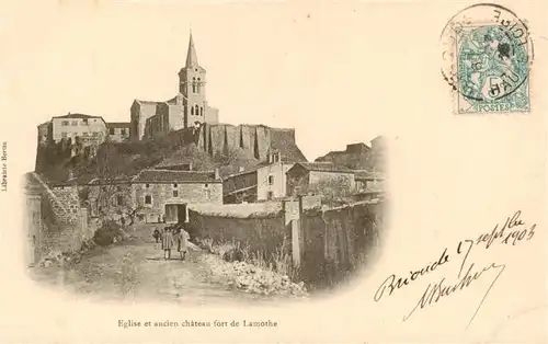 AK / Ansichtskarte  Lamothe_43_Haute-Loire Eglise et ancien chateau fort de Lamothe