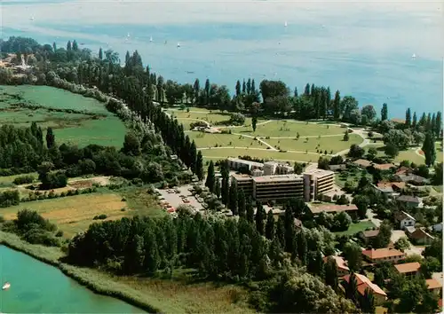 AK / Ansichtskarte  Radolfzell_Bodensee Fliegeraufnahme mit Halbinsel Mettnau