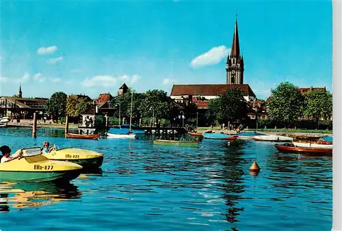 AK / Ansichtskarte 73938183 Radolfzell_Bodensee Bootspartien Kirche