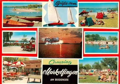 AK / Ansichtskarte 73938186 Markelfingen_Bodensee Bootsliegeplatz Strandpartien Cafe Camping