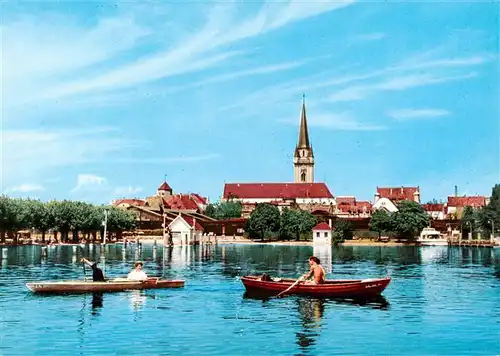 AK / Ansichtskarte 73938188 Radolfzell_Bodensee Blick vom See mit Liebfrauenmuenster