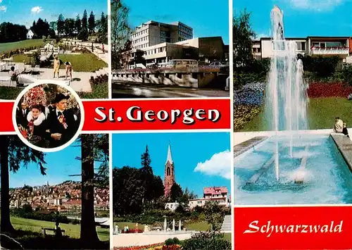 AK / Ansichtskarte 73938200 St_Georgen__Schwarzwald Minigolf Hotel Panorama Kirche Fontaene
