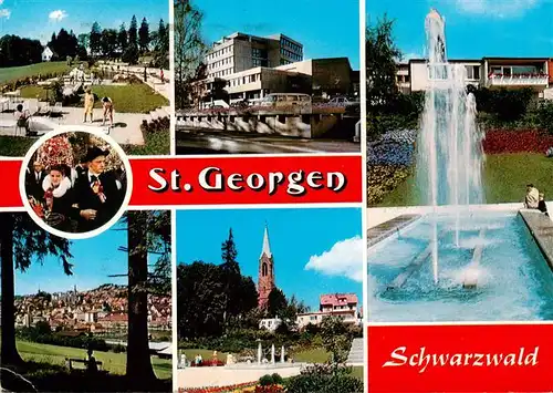 AK / Ansichtskarte  St_Georgen__Schwarzwald Minigolf Hotel Panorama Kirche Fontaene