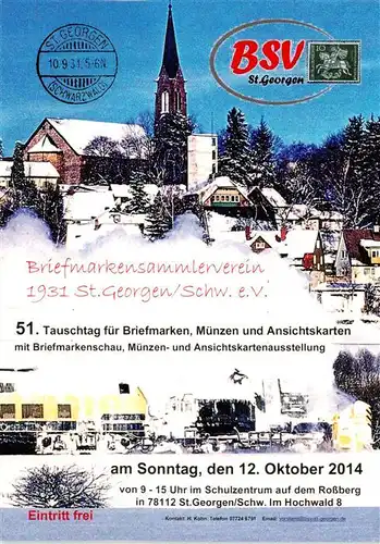 AK / Ansichtskarte 73938201 St_Georgen__Schwarzwald Ortspartie mit Kirche