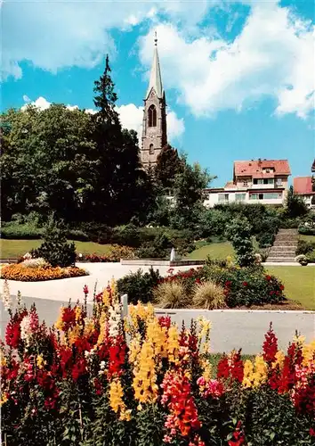 AK / Ansichtskarte 73938205 St_Georgen__Schwarzwald Stadtgarten mit ev Kirche