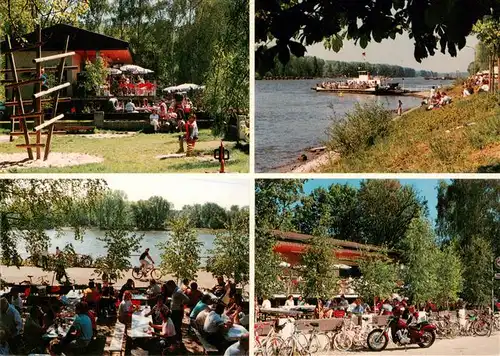 AK / Ansichtskarte  Leopoldshafen_Eggenstein-Leopoldshafen Wagners Kiosk zum Rheinblick Anleger Terrasse Park