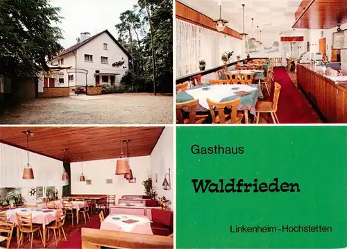 AK / Ansichtskarte 73938309 Hochstetten_Linkenheim-Hochstetten Fischerei Roth Gasthaus Waldfrieden Insel Rott Gastraeume 