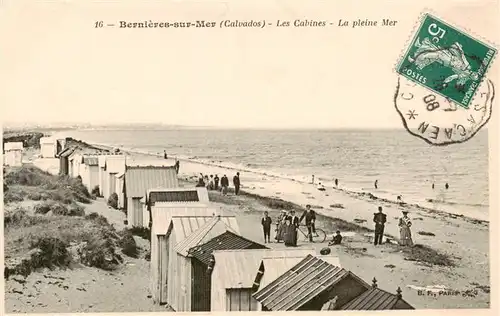 AK / Ansichtskarte  Bernieres_-sur-Mer_14_Calvados Les Cabines La pleine Mer