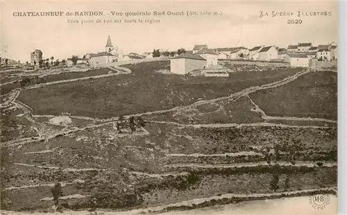 AK / Ansichtskarte  Chateauneuf-de-Randon_48_Lozere Vue generale Sud Ouest