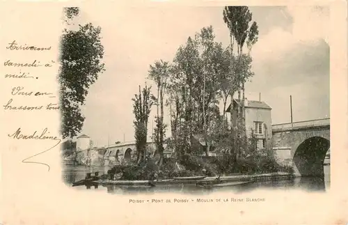 AK / Ansichtskarte  Poissy_78_Yvelines Pont de Poissy Moulin de la Reine Blanche