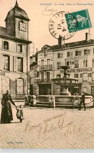 AK / Ansichtskarte  Charmes_d_Epinal_88_Vosges Jet deau Place de lHotel de Ville