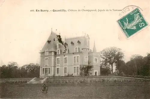 AK / Ansichtskarte  Quantilly_18_Cher Chateau de Champgrand facade de la Terrasse