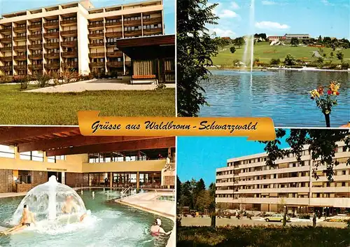 AK / Ansichtskarte  Waldbronn_Albtal Kurhaus Kurparksee Hallenbad Sprudelglocke