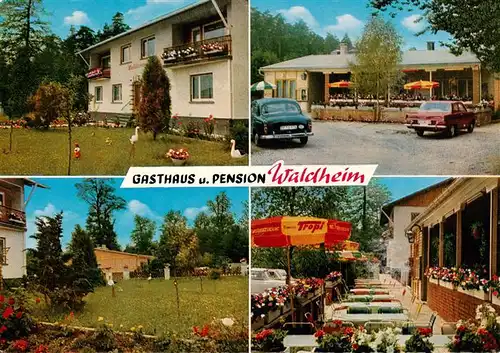 AK / Ansichtskarte 73938570 Ittersbach Gasthaus Pension Waldheim Garten Terrasse