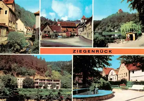 AK / Ansichtskarte  Ziegenrueck_Saale_Thueringen Am Drebabach Strasse der Einheit Blick zur Jugendherberge VdgB Ferienheim Platz der Jugend