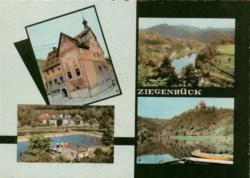 AK / Ansichtskarte  Ziegenrueck_Saale_Thueringen Rathaus Bad Saale Jugendherberge Theo Neubauer