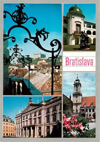 AK / Ansichtskarte  Bratislava_Pressburg_Pozsony_SK Starej radnice na hrad Primacialny palac Nadvorie Slovenskej narodnej galerie Stara radnica