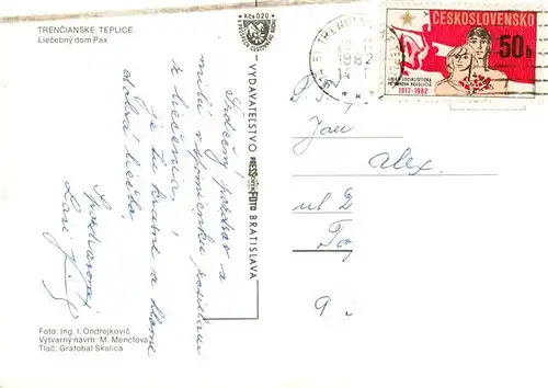 AK / Ansichtskarte  Trencianske_Teplice_SK Liecebny dom Pax