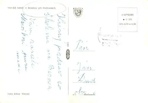 AK / Ansichtskarte  Bezovec_pri_Piestanoch_Slovakia Horsky hotel