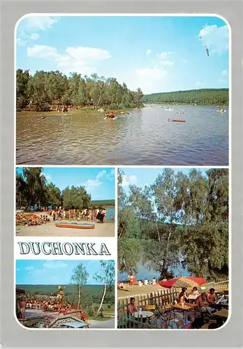 AK / Ansichtskarte 73938654 Duchonka_Prasice-Duchonka_Slovakia Badesee Strandpartien Terrasse