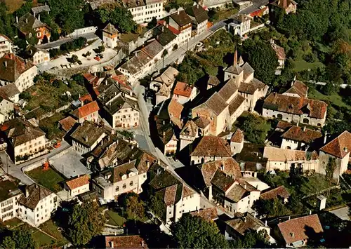 AK / Ansichtskarte  Romainmotier Abbaye XI siècle et le Bourg vue aérienne