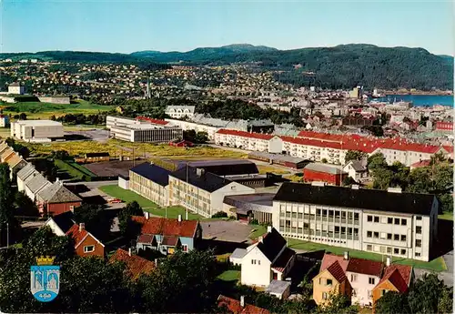AK / Ansichtskarte 73938722 Trondheim_Trondhjem_Norge Rosenborg area University College of Norway in the foreground