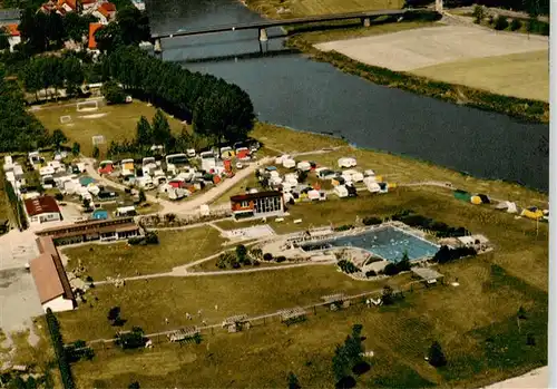 AK / Ansichtskarte 73938763 Gieselwerder Campingplatz Freibad an der Weser Oberweserbergland