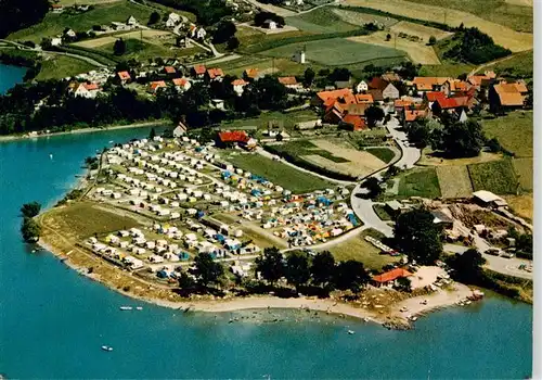 AK / Ansichtskarte  Heringhausen_Bestwig_Sauerland Ansicht mit Campingplatz Naturpark Diemelsee