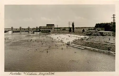 AK / Ansichtskarte  Kostelec_nad_Labem_Elbekosteletz_CZ Koupaliste