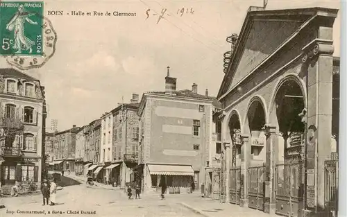 AK / Ansichtskarte  Boen-sur-Lignon_42_Loire Halle et Rue de Clermont