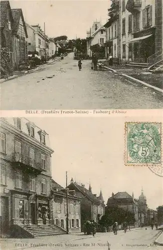 AK / Ansichtskarte  Delle_90_Belfort Frontiere Faubourg dAlsace Rue St Nicolas