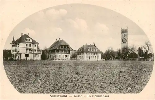 AK / Ansichtskarte  Sumiswald_BE Kasse und Gemeindehaus