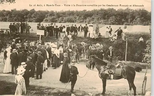 AK / Ansichtskarte  Mars-la-Tour_54_Meurthe-et-Moselle Visite a la Frontiere surveillee par les Gendarmes Francais et Allemands