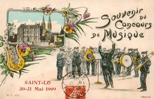 AK / Ansichtskarte  Saint-Lo_50_Manche Schloss Souvenir du Concours de Musique
